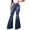zc-Blue, variant on Flare Jeans for Women High Waist Bootcut Stretchy Stacked Wide Leg Jeans Teen Girls Trendy Hippie Pants with Pockets