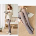 thumbnail image 3 of Qarigey Medias de mujer, pantalones térmicos ligeros transpirables, mallas cálidas de invierno, pantimedias, calcetín, medias de terciopelo, medias de Medias Color de piel gris gris, sin felpa 85g Qarigey AP013336-01, 3 of 6