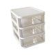 thumbnail image 5 of Organizador de escritorio con cajones transparentes, armario de almacenamiento, contenedor de escritorio versátil Blanco 3 Capas, 5 of 9