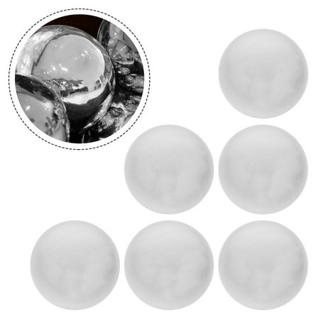 WEAVILUX Weavilux Silver Stainless Steel Gazing Balls 6pcs Decorative for Garden Ornament