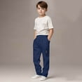 thumbnail image 2 of Boys Cargo Pants Fashion Elastic Waisted Althetic Casual Joggers with Drawstring School Kids Clothes Boys Size 5-14, 2 of 7