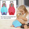 thumbnail image 5 of Pañal para perro hembra, 3 paquetes de pantalones sanitarios con tirantes para perros lavables y reutilizables, pañales fisiológicos, ropa interior menstrual para perros pequeños (L) Rojo Verde MX-0132414FYD, 5 of 5