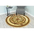 thumbnail image 4 of GLAMOUR 3D Hand Carved Traditional Rug Oriental Floral 7'9''x10'8'' Beige Cream, 4 of 8