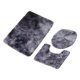 thumbnail image 4 of Juego de alfombrillas de baño de 3 piezas para baño con tapa de inodoro Alfombra de contorno Absorbente de agua Juego de alfombras de baño antidesliza Gris Soledad Alfombra de baño, 4 of 9