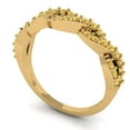 thumbnail image 2 of 0.495 ctw Wedding Band for Women - 14K yellow Gold Natural Citrine Stackable Eternity Ring, 2 of 6