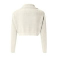 thumbnail image 2 of Vedolay Womens Long Sleeve Tops Women's Long Sleeve Neck Loose Ribbed Knit Pullover Sweater,White S, 2 of 5
