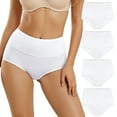 thumbnail image 5 of Linkshare Women's Cotton Underwear High Waisted Full Coverage 4-Pack Ladies Panties, 5 of 10
