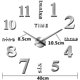 thumbnail image 2 of Nuevo, Reloj de pared silencioso de péndulo adecuado, Reloj de pared moderno de moda Reloj de pared sin marco Adhesivo de espejo 3D para oficina, 2 of 5