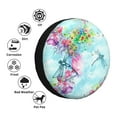 thumbnail image 4 of Yiaed Dragonfly Floral Print Tire Wheel Cover, Waterproof Spare Tire Cover Fit for Jeep, Truck,Trailer, RV, SUV, Camper and Most Vehicle-15 inch, 4 of 6