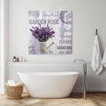 thumbnail image 3 of Purple Lavender Wall Art Painting on Canvas, Vintage Farmhouse Rustic Floral Wooden Grain Canvas Art Home Prints Wall Art Framed Modern Artwork for Living Room Bedroom Wall Decor 12x12in, 3 of 9
