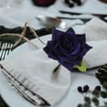 thumbnail image 4 of TABLETREANDS 4Ud Para Servilletas Con Flor Artificial De Rosa Azul Para De, 4 of 6