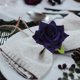 thumbnail image 4 of Hytrove 4Ud Para Servilletas Con Flor Rosa Artificial Azul Para De Banquete, 4 of 6