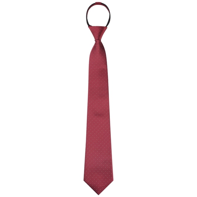 INSPIRE CHIC Cravate à Fermeture Éclair Ajustable pour Homme pour Tenue Décontractée Formelle Rouge Vin -1