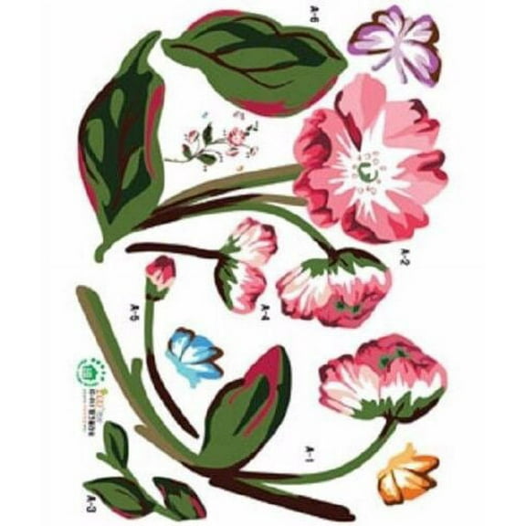 Wall Deco Sticker PINK FLOWER 153-EC011 - S