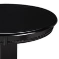 thumbnail image 5 of Ava 42 Inch Wood Pub Bar Table, Molded Trim, Carved Pedestal, Black, 5 of 12