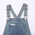thumbnail image 4 of Yammkia Girls' Denim Overalls Girls Overalls Denim Bib Distressed Jumpsuit Kids Blue Baggy Jean Pants with Pockets 5-16 Years,13-14 Years, 4 of 9