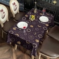 thumbnail image 2 of Dark Purple Sun Moon Star Pattern Rectangle Tablecloth 60"x120",Waterproof Polyester Rectangle Table Cloth, Wipeable Spillproof Polyester Tablecloth for Dining, Camping, Indoor and Outdoor, 2 of 6