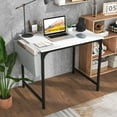 thumbnail image 4 of Costway 32" Computer Desk Small with Charging Station Storage Bag & Headphone Hook, 4 of 10