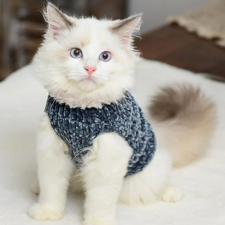 Cat Clothes Winter Warm Faux Fur Sweater Outfit, Fashion Cat Clothes Winter Warm Faux Fur Sweater Outfit, Fashion