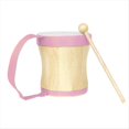 thumbnail image 4 of de Madera para Educación Temprana y Percusión Infantil, Juego de Batería Djembe de Madera (Rosa), 4 of 5