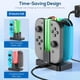 thumbnail image 4 of Base de carga para Joy-Cons de Nintendo Switch, estación de carga con cable de carga USB tipo C, 4 of 7