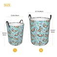 thumbnail image 3 of Fuzoiu Cute Otters Print Circular Hamper,Laundry Basket with Handle,Collapsible Laundry,Dirty Clothes Storage Basket,for Bedroom Bathroom Dorm Living Room-Small, 3 of 6