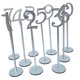 thumbnail image 1 of Números de mesa, tarjetas de número de mesa, centro de mesa de madera, letreros de mesa, tarjetas de lugar, 10 piezas de plata, 1 of 9
