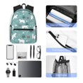 thumbnail image 4 of Disketp whiter Snow bear Print Mochila Ligera Clásica con Múltiples Bolsillos, Mochila Casual para Hombre y Mujer, Ideal para Escuela, Trabajo y Viajes, 4 of 6