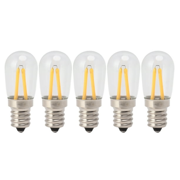 5 bombillas para frigorífico, de bajo calor y bajo consumo, bombillas LED E12 para frigorífico, 120 V, luz cálida