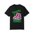 thumbnail image 2 of Women's AKA Pink and Green Chucks and Pearls Comfort Colors Shirt, 2 of 4
