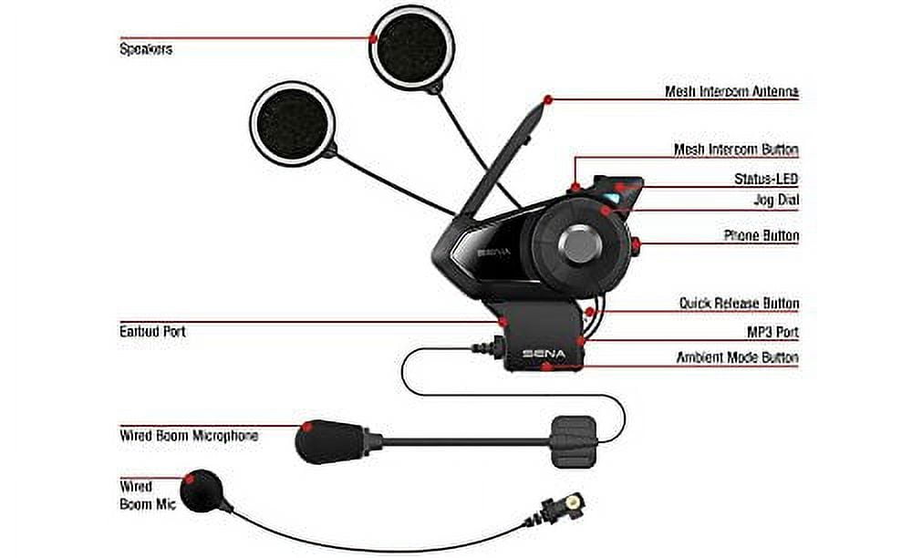Sena 30K Motorcycle Bluetooth Communication System with Mesh
