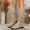 #086-Khaki, variant on Wowcloth Women's Suede Round Toe Thick Sole Boots – Comfortable Versatile Buckle Decoration with Plush Lining for Warmth, Casual and Everyday Fashion Wear
