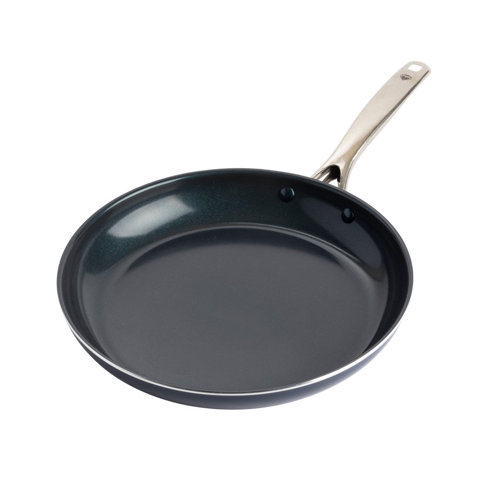 Blue Diamond Toxin Free Ceramic Nonstick Metal Utensil Open Frypan