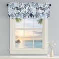 thumbnail image 5 of Summer Marine Life Window Valance for Kitchen, Ocean Watercolor Sea Turtle Starfish Coral Coastal Rod Pocket Short Curtain for Small Windows, Light Filtering Decorative Valance, 60 x 18 Inch, 5 of 9
