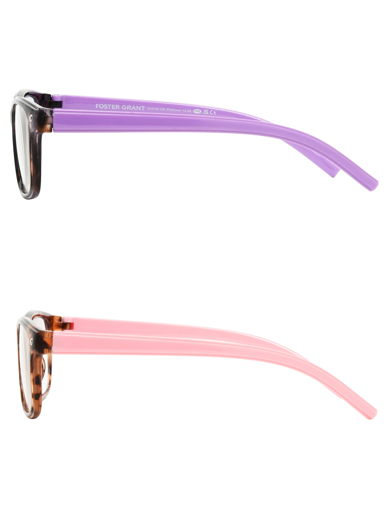 Foster Grant Purple Square Reading Glasses