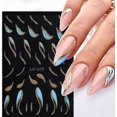 thumbnail image 4 of French Line Nail Stickers, 3D Self-Adhesive French Nail Decals Wave Stripe Lines V Shape Nail Design for Manicure DIY Nail Decoration (8Sheets), 4 of 4