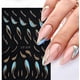 thumbnail image 4 of French Line Nail Stickers, 3D Self-Adhesive French Nail Decals Wave Stripe Lines V Shape Nail Design for Manicure DIY Nail Decoration (8Sheets), 4 of 4