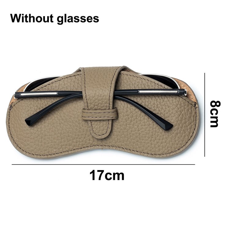 Leather Glasses Case Holder Portable Slim Sunglasses Pouch  display picture 1