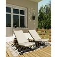 thumbnail image 6 of Riedhoff Outdoor Lounge Rocking Chairs Set of 2,Padded Cushion,Metal Frame & Rattan Seat,Beige, 6 of 7