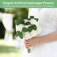 thumbnail image 3 of 25 Pcs Cream White Artificial Hydrangea Flowers, with Stems and Leaves, for Wedding Bouquets, Centerpieces, Home Decor, Craft Arrangements, 11 Inch, 3 of 6