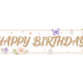 thumbnail image 4 of Elegant Birthday Banner for Floral Butterfly Celebration Baby Shower Party Backdrop Kids Birthday, 4 of 8