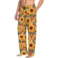 thumbnail image 6 of Sikiie Diamond Bohemian Sunflower Mens Pajama Pants Sleep & Lounge Pants, PJ Bottoms With elastic waistb and Pockets Medium, 6 of 6