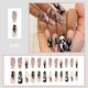 thumbnail image 2 of 24 uñas postizas de ballet acrílicas largas para Halloween, uñas postizas de ballet para mujeres, pegamento de Halloween en las uñas con diseños (cara de fantasma y llama), 2 of 5