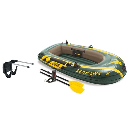Intex Seahawk 2 Inflatable Boat Set + Oars/Pump/Motor Mount | 68347EP + 68624E