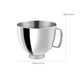 thumbnail image 3 of Fiudx Tazón de Acero Inoxidable para Chef, Capacidad de 4,5 L, Duradero y Fácil de Limpiar, Compatible con La Máquina de Chef, Versátil para Amasar Masa, Ideal para Repostería, Tamaño 22 X 22 X 19 Cm, 3 of 6
