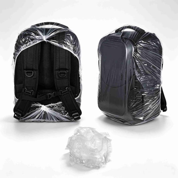 Clear Backpack Rain Cover, 10Pcs Disposable Waterproof Backpack Cover, Elastic Back Pack Raincover Waterproof for Outdoor Camping Travel