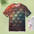 thumbnail image 4 of Mermaid Fish Scales Women's Short Sleeve Tops Casual Blouses T Shirt, 4 of 6