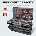 thumbnail image 2 of Nintendo Switch Game Case - Black Holder With 72 Card Slots & 24 Micro SD Slots, Hard Shell, Silicone Lining, 2 of 7