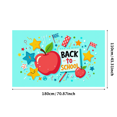 thumbnail image 3 of Colorful Back to School Themed Banner with Apple Star and Flags Background Decoration for School Events Classroom Decorations Photography Props Party Supplies, 3 of 4