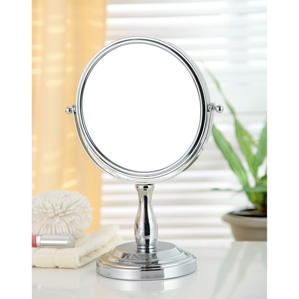 Chapter Standing Tilt Mirror, Chrome Finish